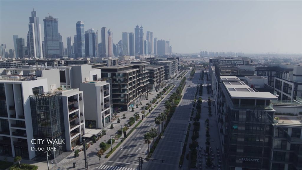 City Walk — aerial videography by Sky Vision Dubai
